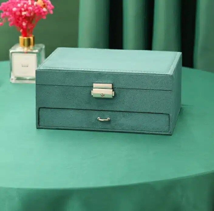 Darkgreen Vintage Elegance Treasure Jewelry Box Haven